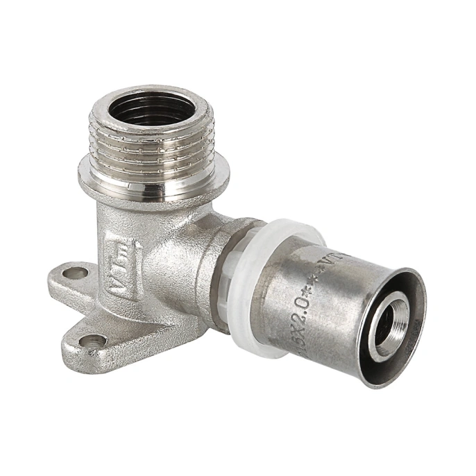 Угольник пресс Valtec 16 мм х 1/2" (нар.резьба) водорозетка