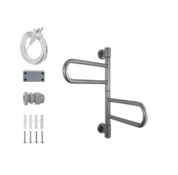 Полотенцесушитель электрический Energy U chrome G2K 24 W поворотный