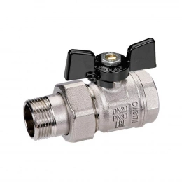 Кран шаровый Bugatti New Jersey 3/4″ НР-ВР, 922, полнопроходной, ручка-бабочка с разъемным соединением