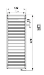 Электрический полотенцесушитель Zehnder Subway SUBEC-130-45/ID (хром)