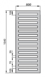 Электрический полотенцесушитель Zehnder Metropolitan Bar MEPE-150-050/ID (белый)