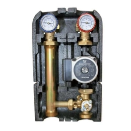 Насосная группа с 3-х ходовым приводным смесителем 1" с насосом Grundfos UPSO 25-65 Stout