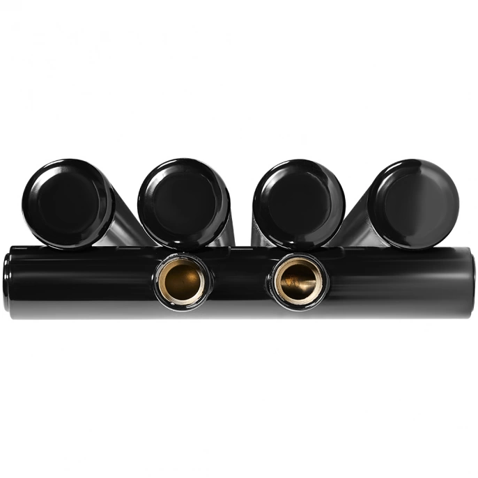 Трубчатый радиатор Stout TUBE ROUND R40 1-1750- 4 секции RT нижнее правое подключение (черный)