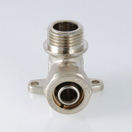 Угольник обжимной Valtec 16 мм х 1/2" (нар.резьба) водорозетка