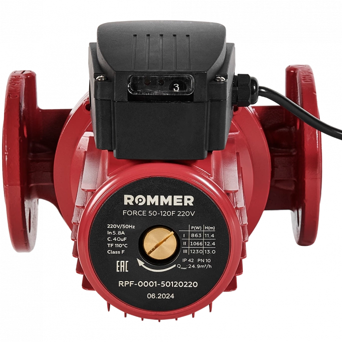 Насос циркуляционный Rommer FORCE 50-120F 220 V фланцевый