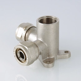 Угольник обжимной Valtec 16 х 16 мм х 1/2" водорозетка