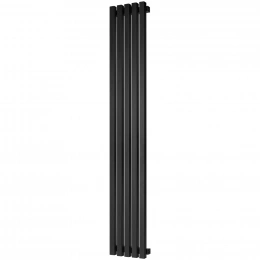 Трубчатый радиатор Stout TUBE QUADRO QV40-1750- 5 секций R нижнее правое подключение (черный матовый муар)