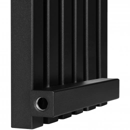 Трубчатый радиатор Stout TUBE QUADRO QV40-1750- 6 секций боковое подключение (черный матовый муар)