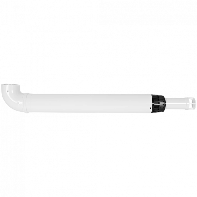 Комплект дымохода Rommer Антилёд D 60/100 - 1000 мм (Bosch,Buderus,Navien S/C/E,Baxi ECO Nova(кроме 31F и 1.31F)/Classic,Fondital) в комп. фланец