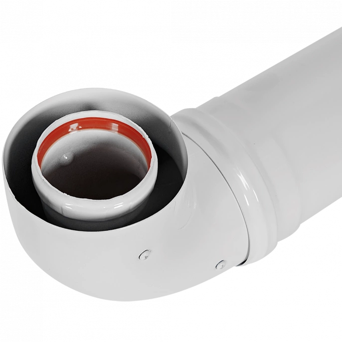 Комплект дымохода Rommer Антилёд D 60/100 - 1000 мм (Bosch,Buderus,Navien S/C/E,Baxi ECO Nova(кроме 31F и 1.31F)/Classic,Fondital) в комп. фланец