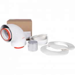 Начальный участок Rommer 90° D 60/100 (Baxi (кроме ECO Nova/Classic) хомут в комплекте + втулка D60 L-50