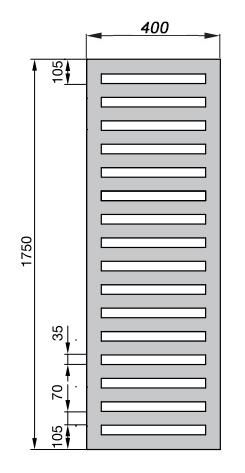 Электрический полотенцесушитель Zehnder Metropolitan Bar MEPE-180-040/ID (белый)