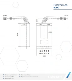 Настенный котел Hubert AGB 50 DC двухконтурный