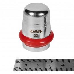 Заглушка Rommer 22 из нержавеющей стали прессовой