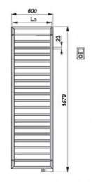 Электрический полотенцесушитель Zehnder Subway SUBEC-150-60/ID (хром)