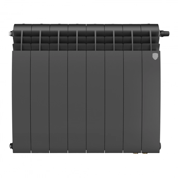 Биметаллический радиатор с нижним подключением Royal Thermo BiLiner Noir Sable 500 V 8 секций