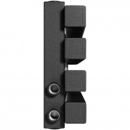 Трубчатый радиатор Stout TUBE QUADRO QV40-1750- 4 секции R нижнее правое подключение (черный матовый муар)