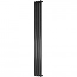 Трубчатый радиатор Stout TUBE ROUND R40 1-1750- 4 секции боковое подключение (черный)