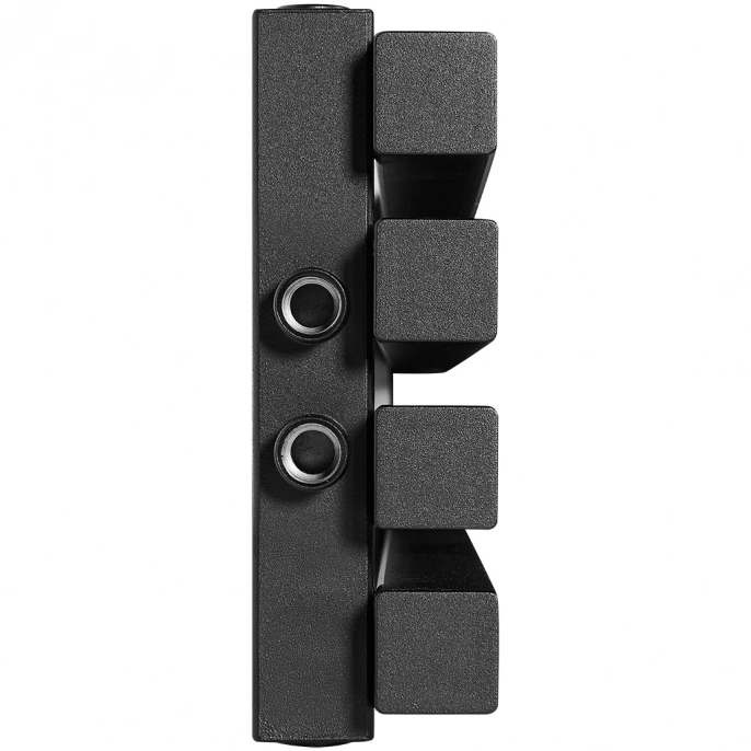 Трубчатый радиатор Stout TUBE QUADRO QV40-1750- 4 секции CU нижнее центральное подключение (черный матовый муар)