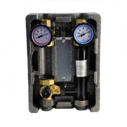 Группа быстрого монтажа BMU-C-40-25-NP-L NED Thermo InstallHEAT с 3-х ходовым смесителем 1" без насоса (левое подключение)