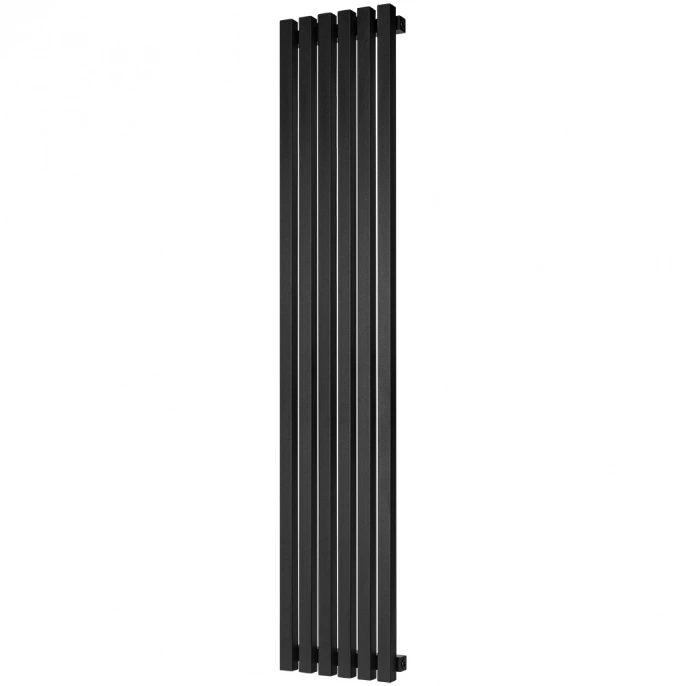 Трубчатый радиатор Stout TUBE QUADRO QV40-1750- 6 секций CU нижнее центральное подключение (черный матовый муар)