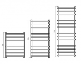 Водяной полотенцесушитель Grota Eco Forte 630x900