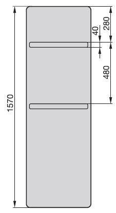 Полотенцесушитель водяной Zehnder Vitalo Bar EasyFit VIPK-160-050 (белый)