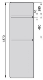 Полотенцесушитель водяной Zehnder Vitalo Bar EasyFit VIPK-160-040 (белый)