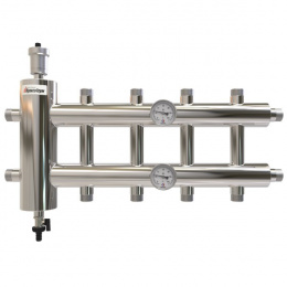 Коллектор с гидрострелкой ПроксиТерм GSK 25-5 Classic 1″ НР x 1″ 60 кВт 5 контуров