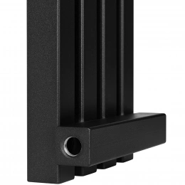 Трубчатый радиатор Stout TUBE QUADRO QV40-1750- 4 секции боковое подключение (черный матовый муар)