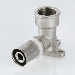 Угольник пресс Valtec 16 мм х 1/2" водорозетка удлиненная