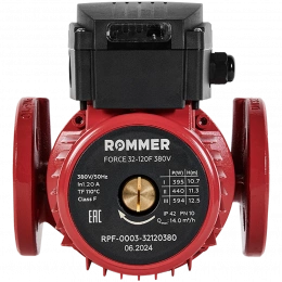 Насос циркуляционный Rommer FORCE 32-120F 380 V фланцевый