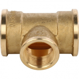 Тройник ВВ латунный переходной 1"х3/4"х1" Stout