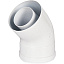 Отвод промежуточный раструбный Rommer 45° D 60/100 (наружный диаметр мама/папа)