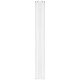Трубчатый радиатор Stout TUBE ROUND R40 1-1750- 4 секции боковое подключение (белый)