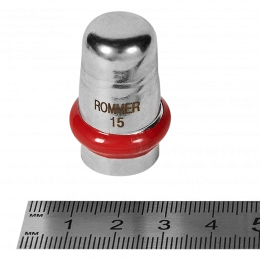 Заглушка Rommer 15 из нержавеющей стали прессовой
