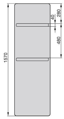 Полотенцесушитель водяной Zehnder Vitalo Bar EasyFit VIPK-160-050 (белый)