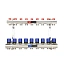 Коллекторная группа для отопления Varmega VM15809 ВР 1″, на 9 контуров 3/4″ EK, латунь