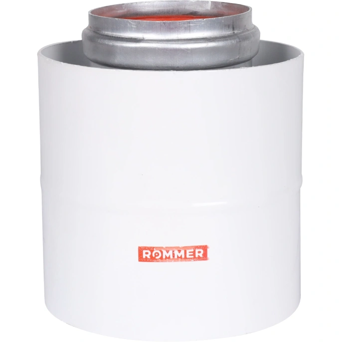 Начальный участок Rommer вертикальный D 60/100 (Baxi (кроме ECO Nova/Classic) хомут в комплекте + втулка D60 L-50