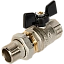 Кран шаровый Bugatti Oregon 3/4″ НР-ВР, 322, полнопроходной, ручка-бабочка с разъемным соединением