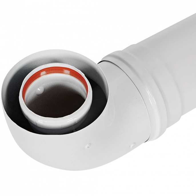 Комплект дымохода Rommer Стандарт D 60/100 - 900 мм (Bosch,Buderus,Navien S/C/E,Baxi ECO Nova(кроме 31F и 1.31F)/Classic,Fondital)