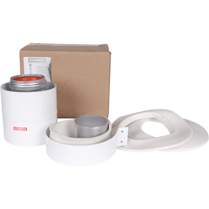 Начальный участок Rommer вертикальный D 60/100 (Baxi (кроме ECO Nova/Classic) хомут в комплекте + втулка D60 L-50