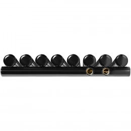 Трубчатый радиатор Stout TUBE ROUND R40 1-1750- 8 секций RT нижнее правое подключение (черный)