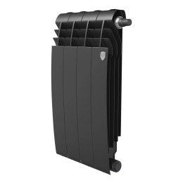 Биметаллический радиатор с нижним подключением Royal Thermo BiLiner Noir Sable 500 V 4 секции