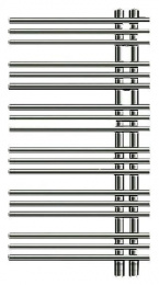 Электрический полотенцесушитель однорядный Zehnder Yucca Asymmetric YAEC-090-50/RD (хром)