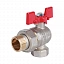 Кран шаровый угловой Rommer 3/4″ ВР-НР ручка-бабочка с разъемным соединением
