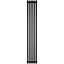 Трубчатый радиатор Stout TUBE QUADRO QV40-1750- 5 секций R нижнее правое подключение (черный матовый муар)