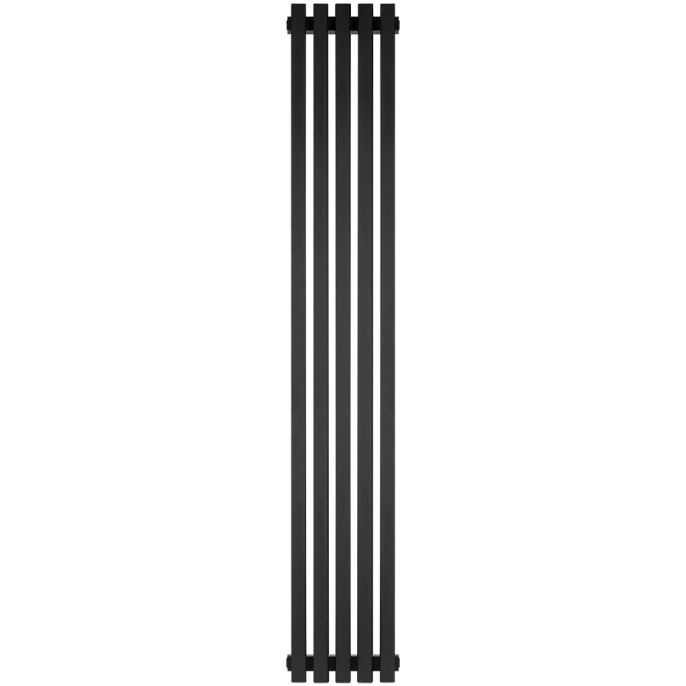 Трубчатый радиатор Stout TUBE QUADRO QV40-1750- 5 секций R нижнее правое подключение (черный матовый муар)