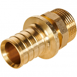 Тройник с ВН резьбой Rommer 32xG 1 для труб из сшитого полиэтилена аксиальный