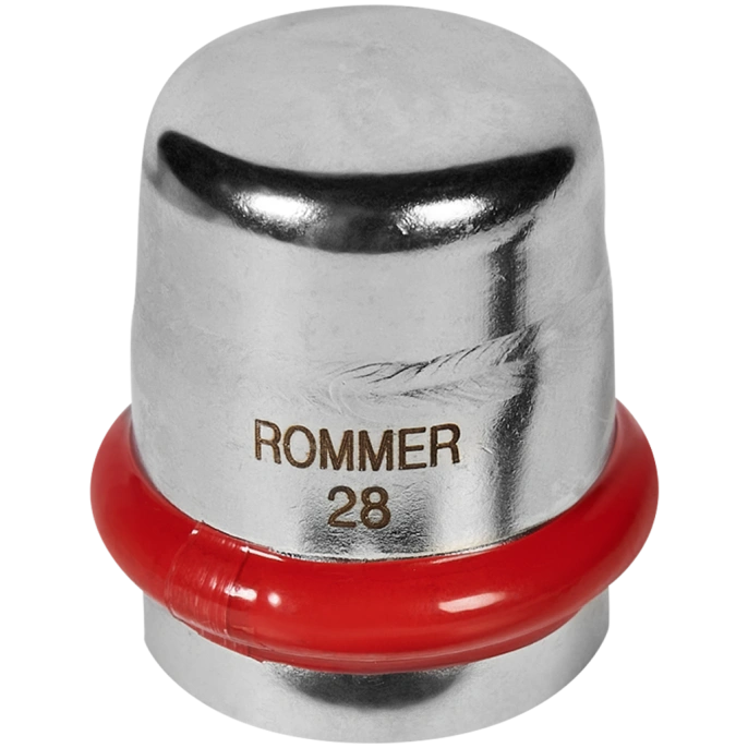 Заглушка Rommer 28 из нержавеющей стали прессовой